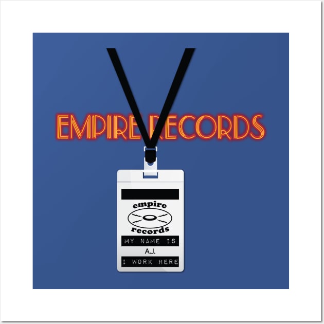 Empire Records Employee Badge - A.J. Wall Art by 3 Guys and a Flick